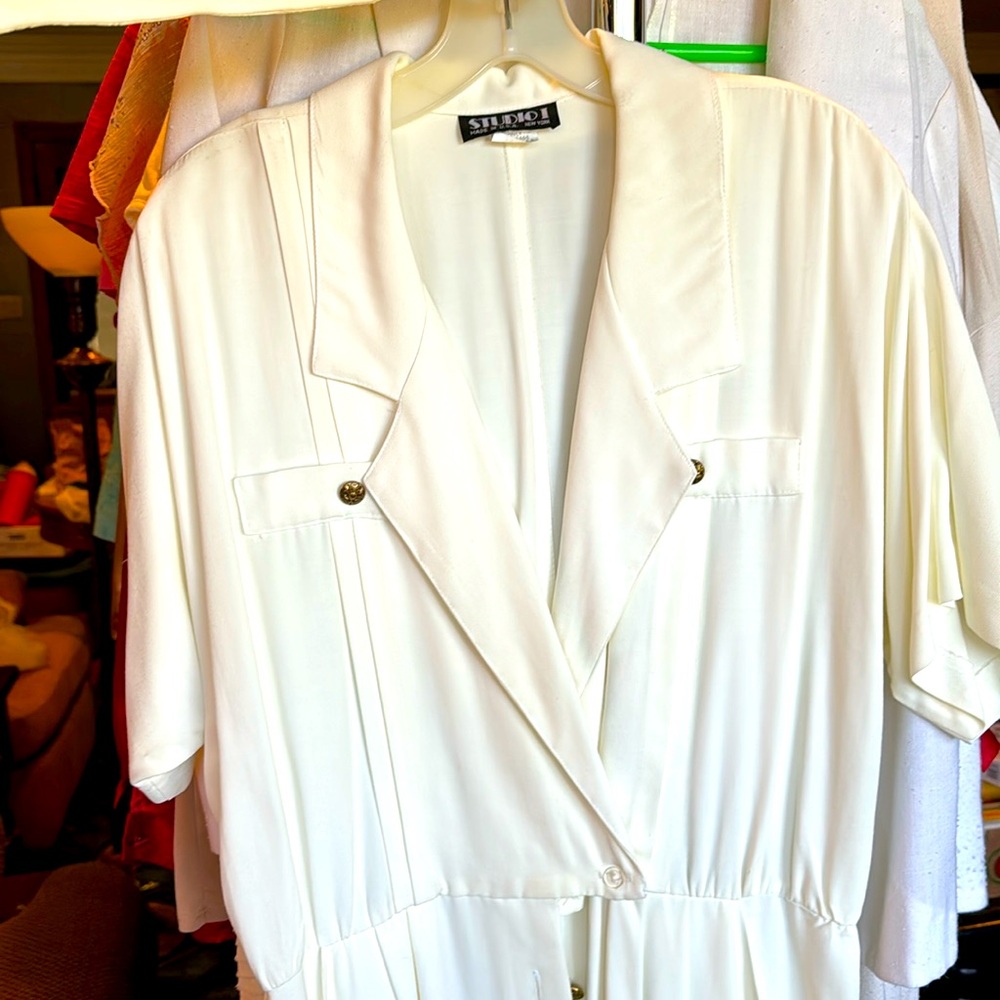 Vintage Cream Button down dress